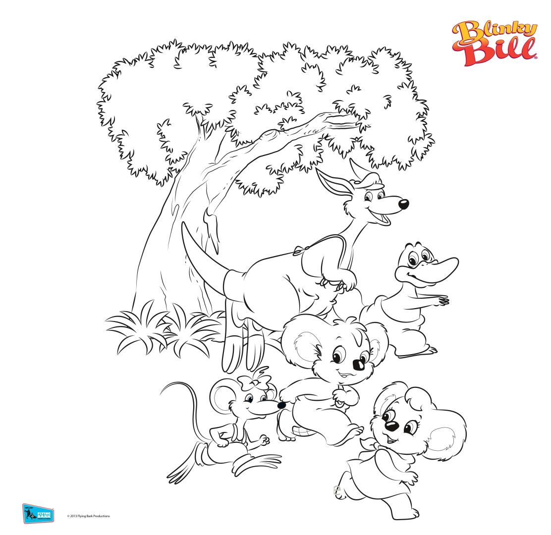 Blinky Bill | Activities | Australia animals, Coloring pages, Graffiti
