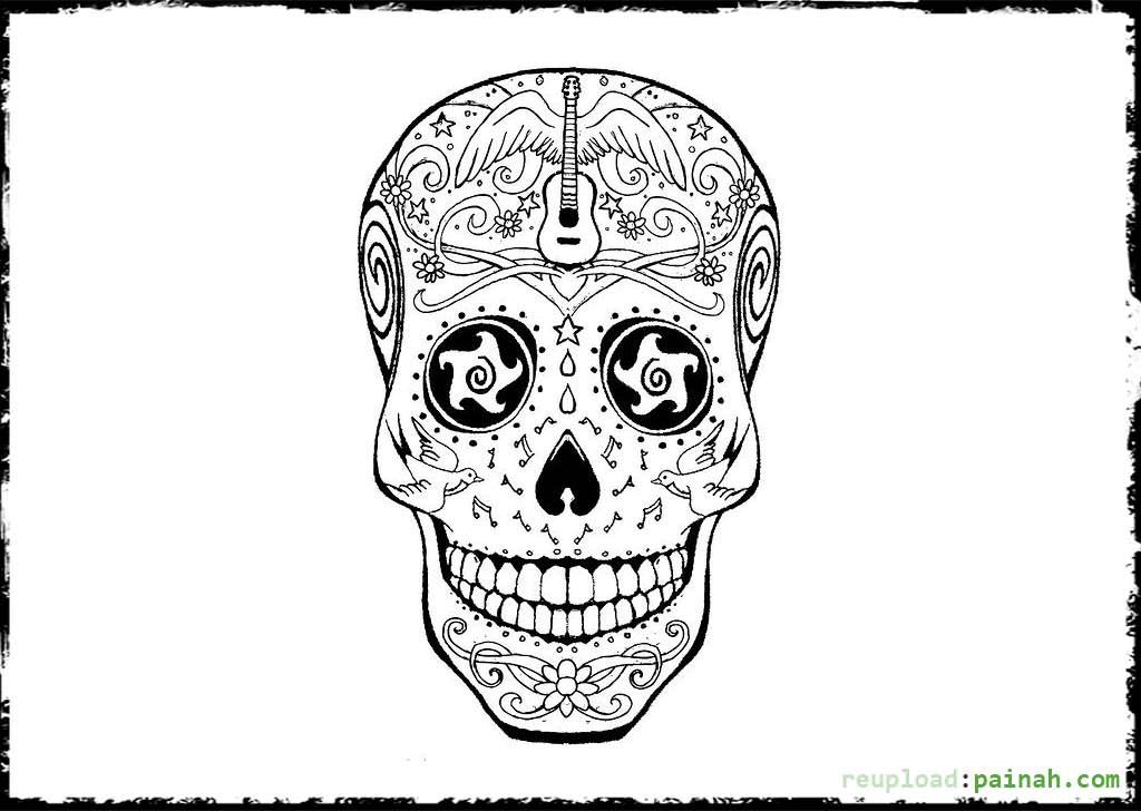 Day Of The Dead Coloring Pages Coloring Pages 6454 ...