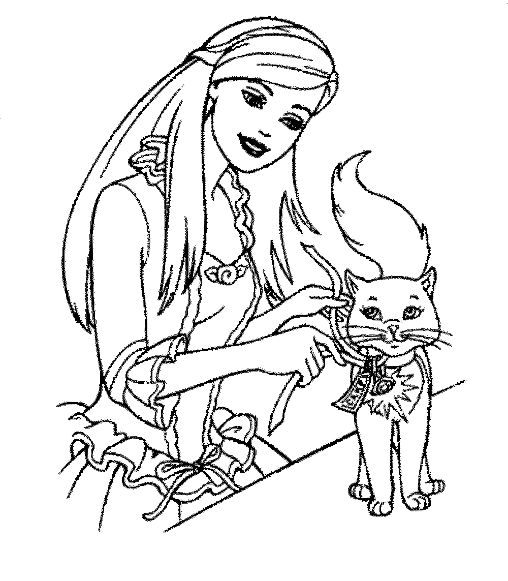barbie coloring pages free - Printable Kids Colouring Pages