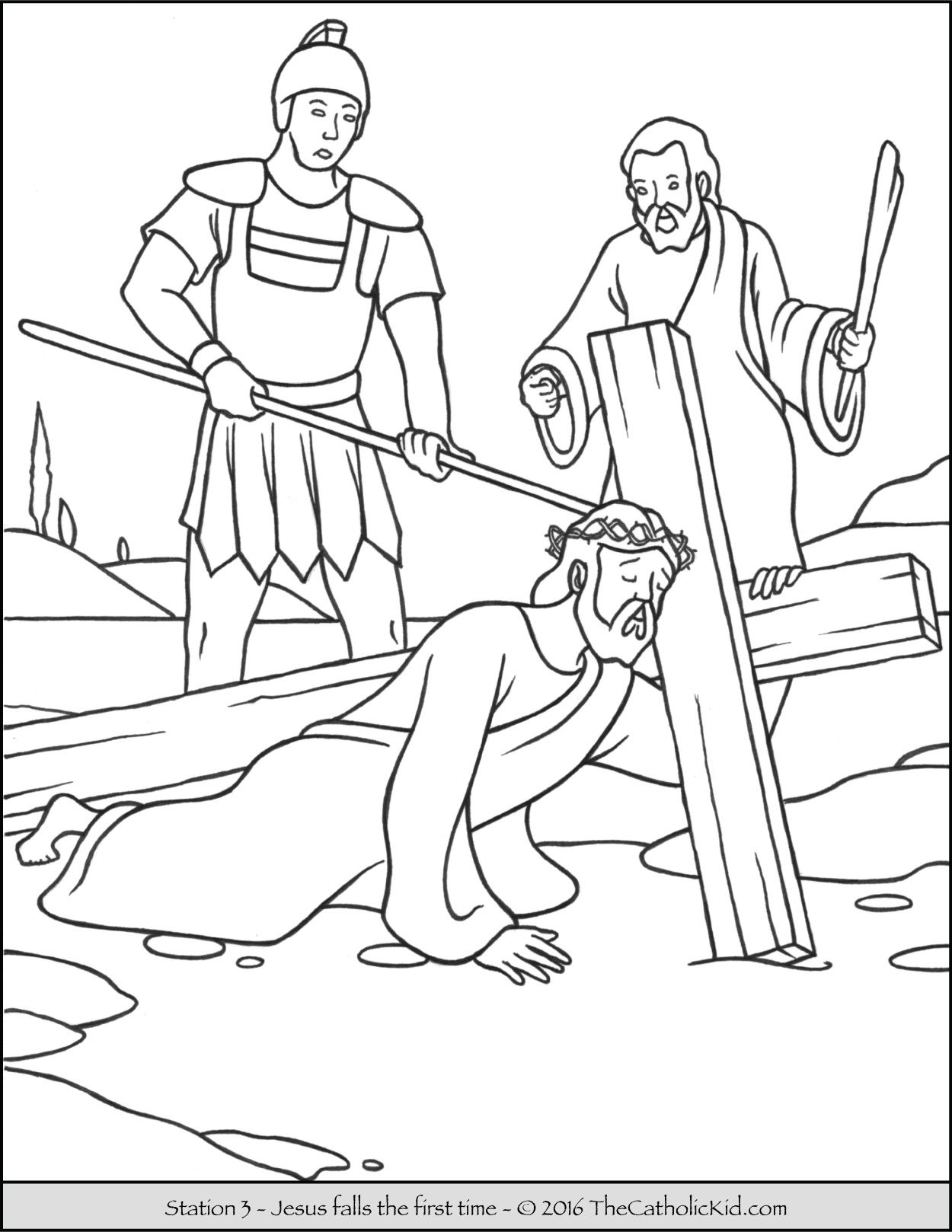 Stations of the Cross Coloring Pages - The Catholic Kid