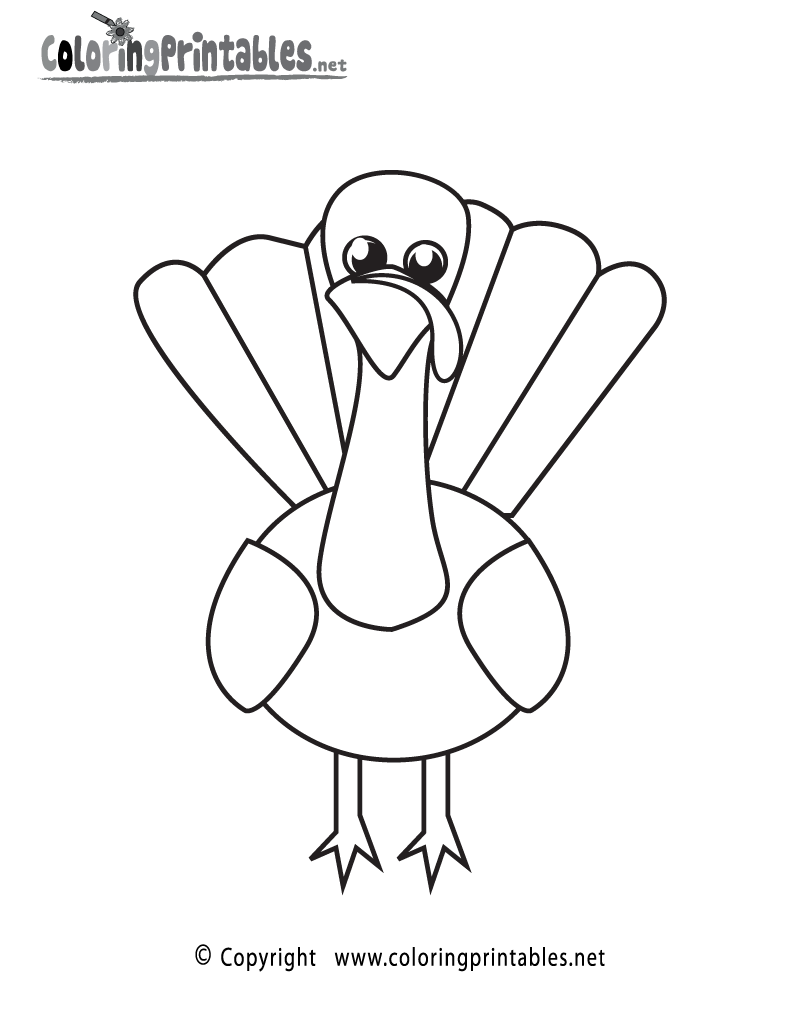Thanksgiving Turkey Coloring Page - A Free Holiday Coloring Printable