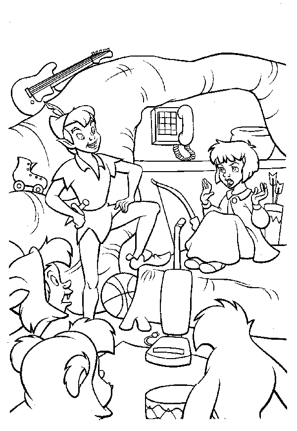 Kids Under 7: Peter Pan Coloring Pages