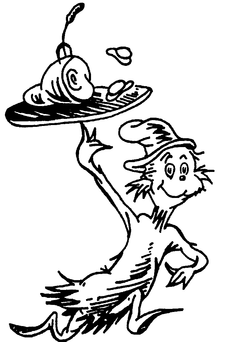 Dr Seuss Green Eggs and Ham Coloring Page