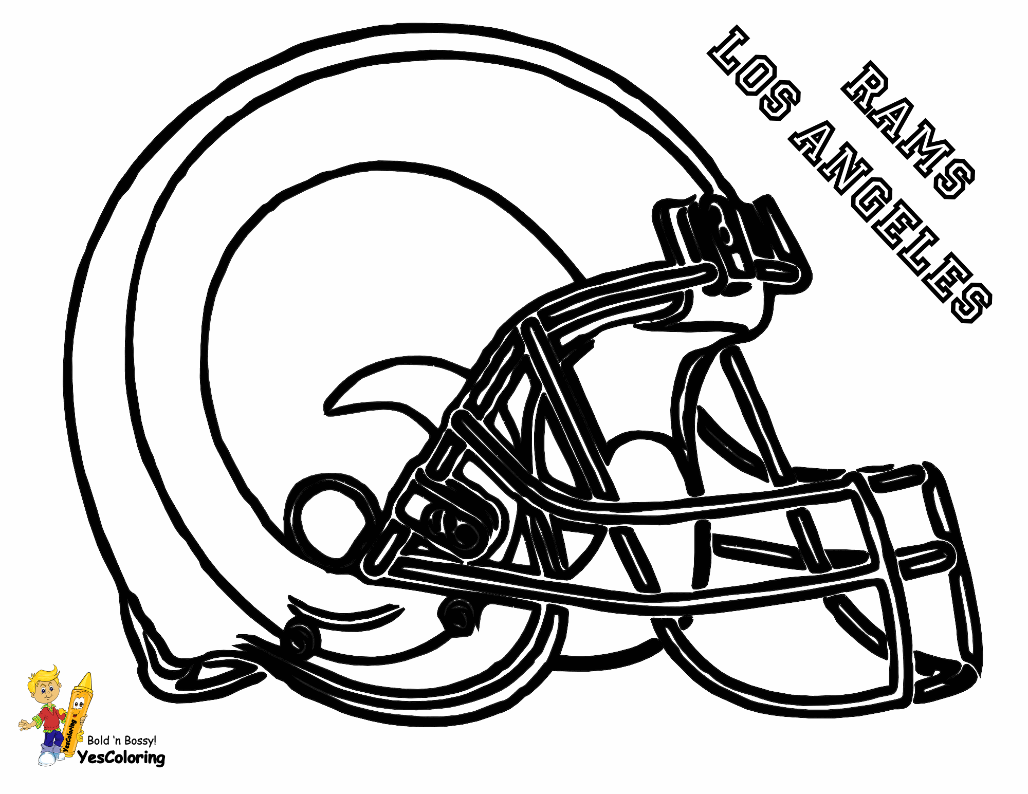 Pro Football Helmet Coloring Page | NFL Football | Free Coloring