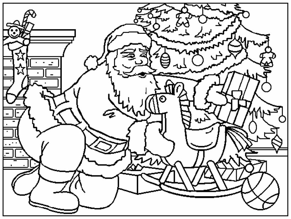 Kids-n-fun.com | 85 coloring pages of Christmas Santa Claus