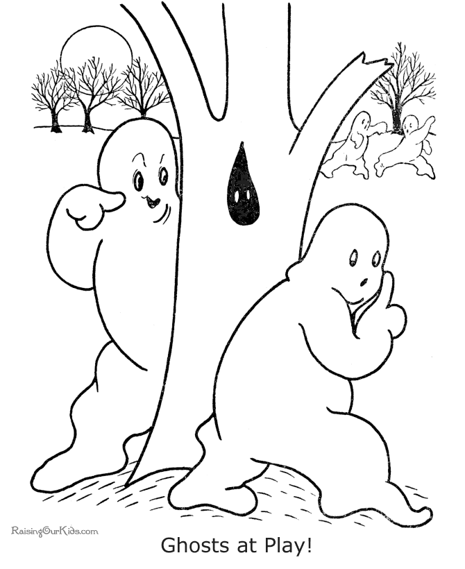 Halloween Ghost Coloring Pages - 004