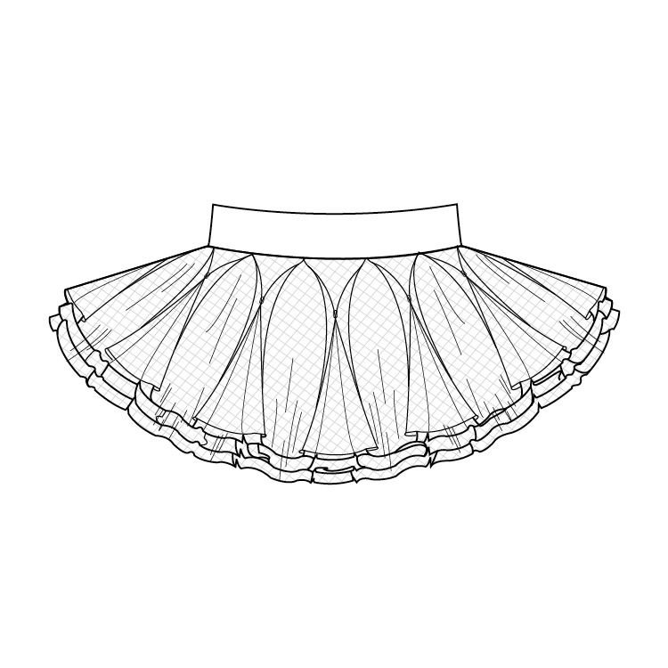 Tutu Drawing A51621 Bloch Tutu Skirt #VG30xa - Clipart Suggest