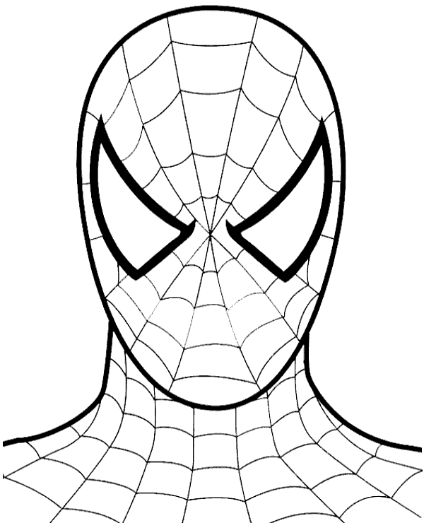 Head of Spiderman coloring picture ...
