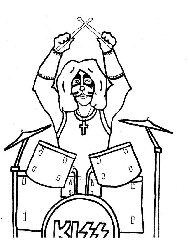 Kiss Rock Band Coloring Pages Sketch Coloring Page | Kiss band, Coloring  pages, Kiss art