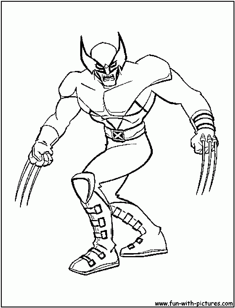 Related Wolverine Coloring Pages item-10962, Wolverine Coloring ...