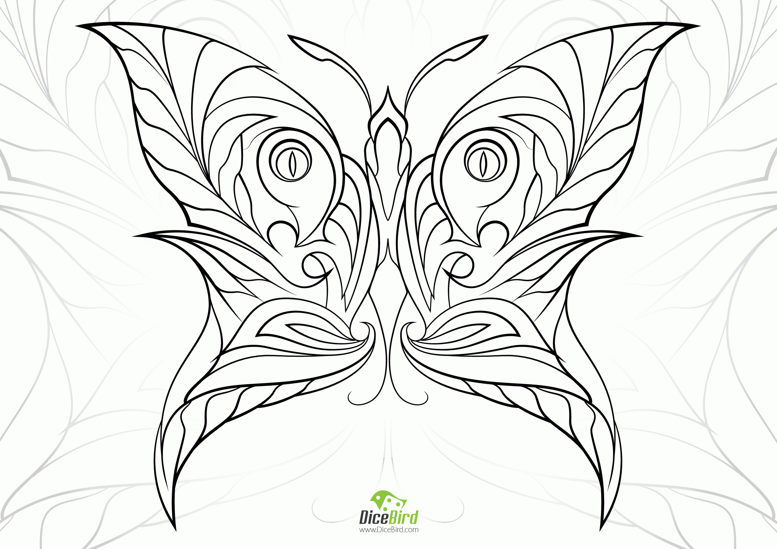 Butterfly free adult coloring pages animals