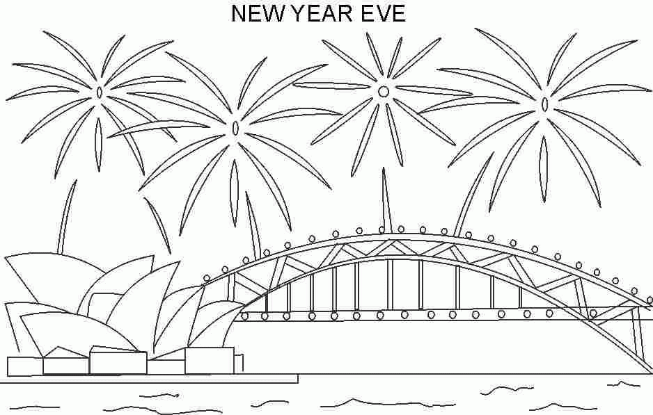 Printable New Year Fireworks Coloring Pages Preschool - Colorine ...