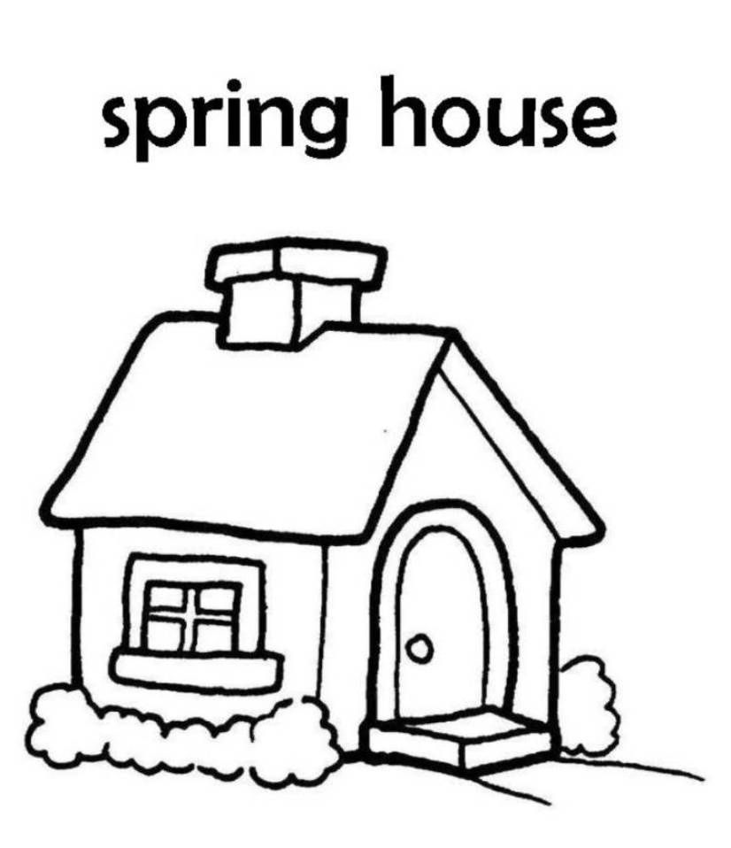 Schoolhouse Coloring Pages Printables Gingerbread House Coloring ...