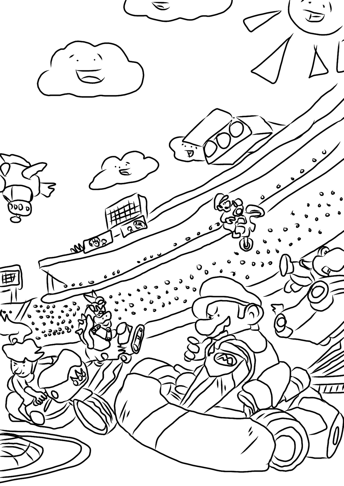 10 Pics of Super Mario Kart Coloring Pages - Mario Coloring Pages ...