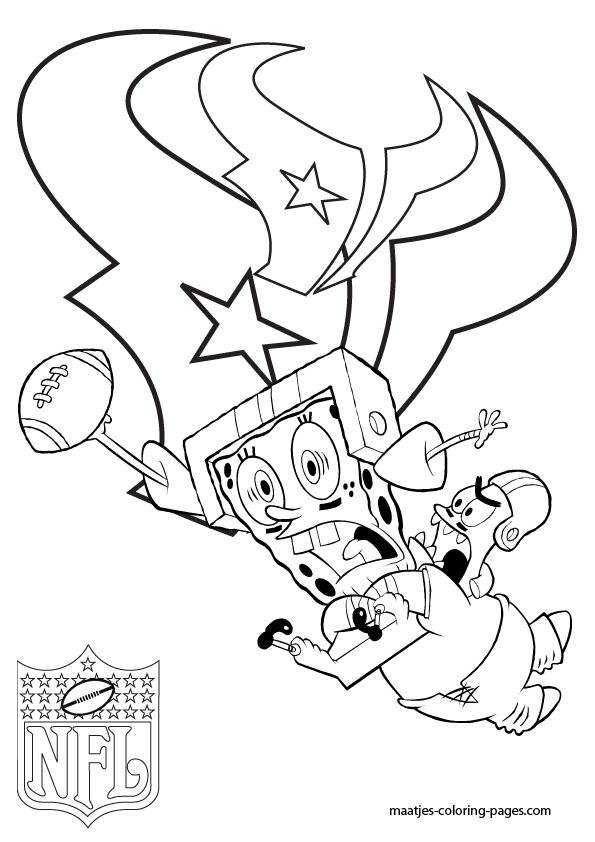 Houston Texans - Patrick and Spongebob - Coloring Pages