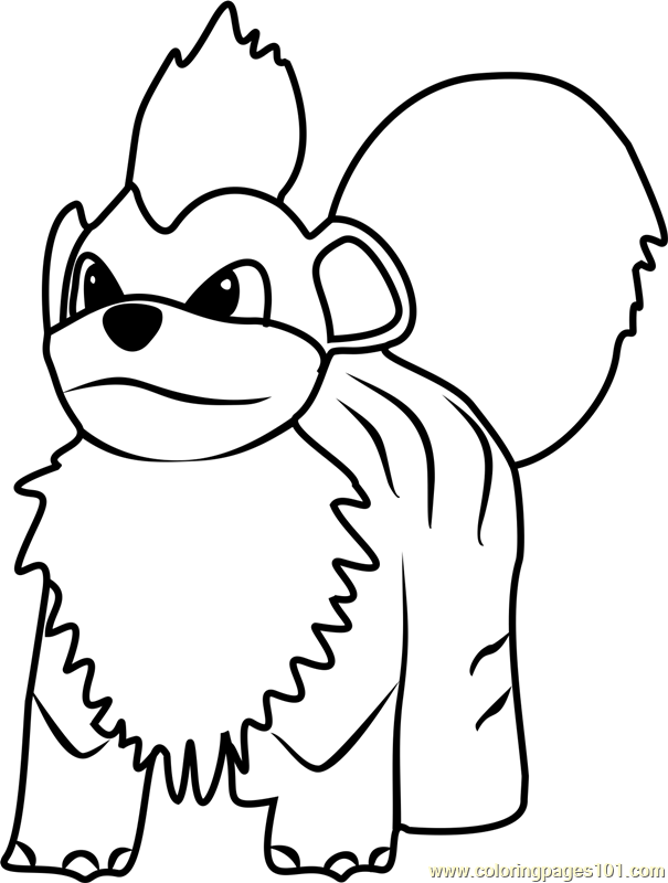 Growlithe Pokemon GO Coloring Page - Free Pokémon GO Coloring Pages :  ColoringPages101.com