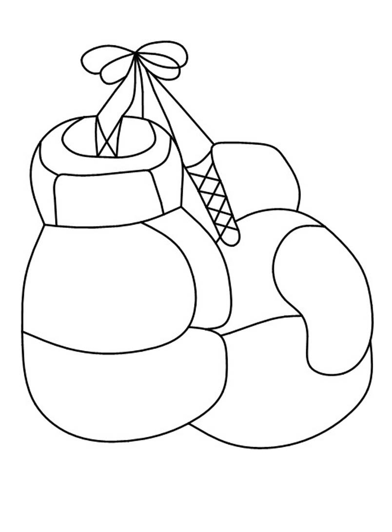 Boxing Gloves Coloring Page - Free Printable Coloring Pages for Kids