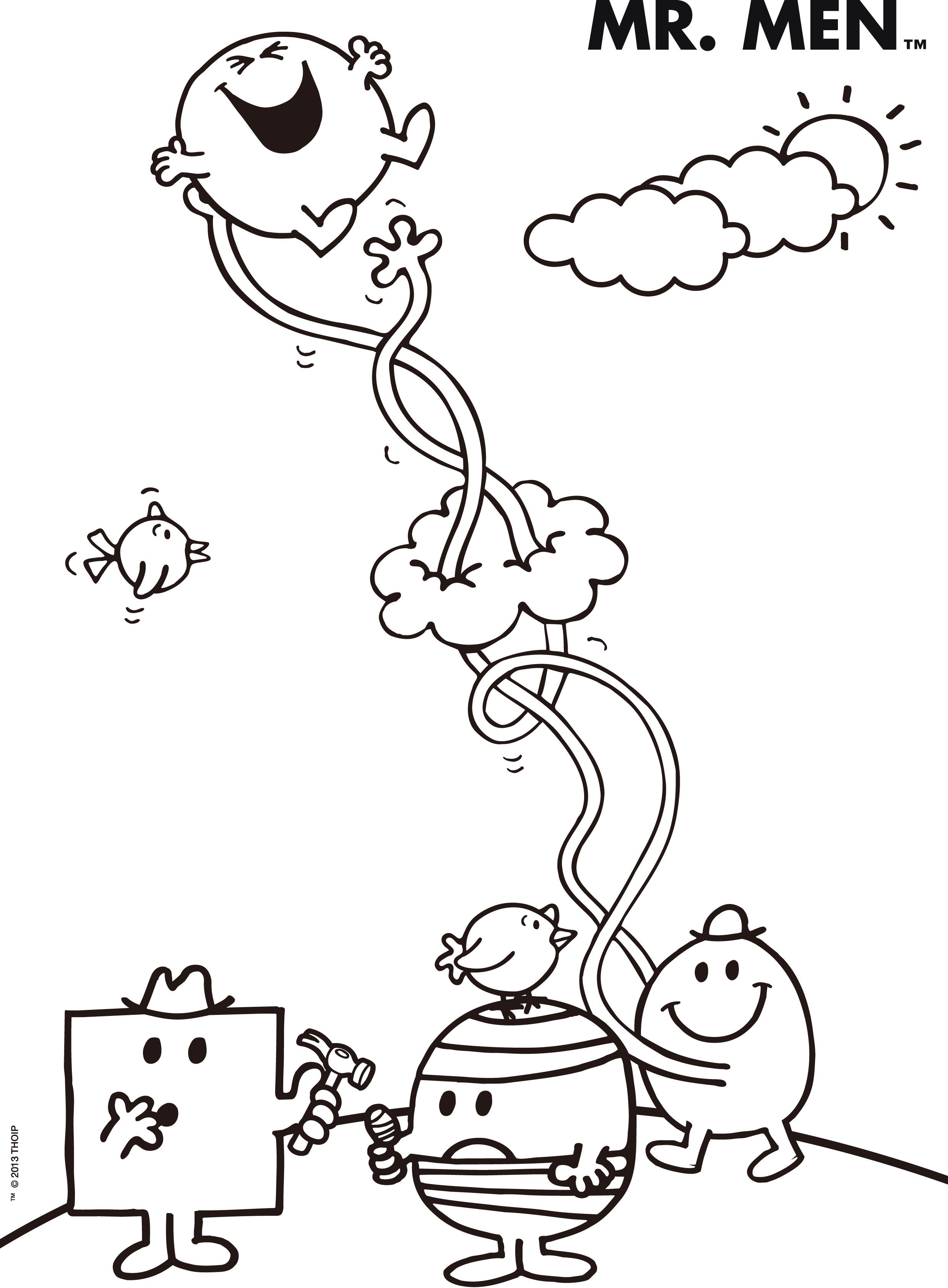 colouring mr men and miss sunshine activity - Clip Art Library