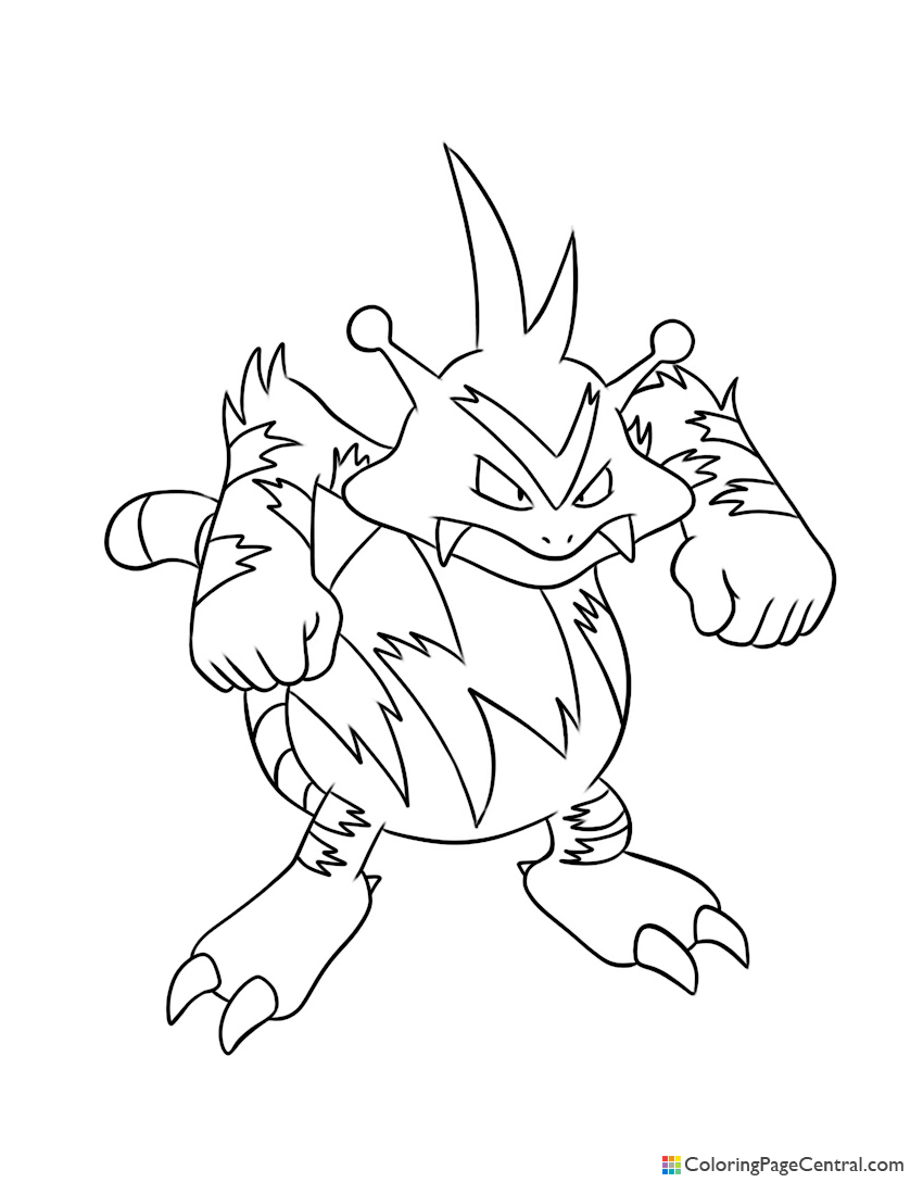 Pokemon - Electabuzz Coloring Page | Coloring Page Central