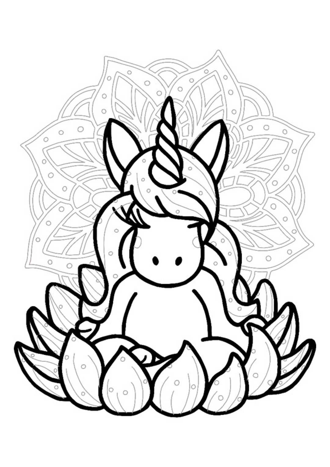 Unicorn mandala | Unicorn coloring pages, Mandala coloring pages, Coloring  pages