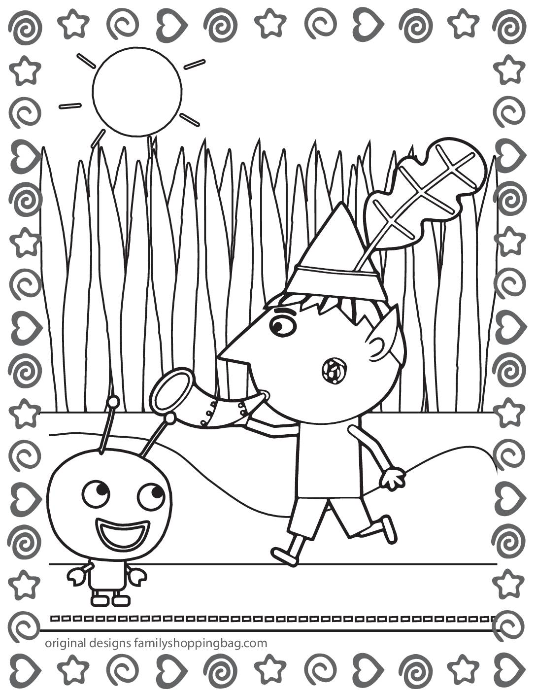 Coloring Page 5 Ben & Holly