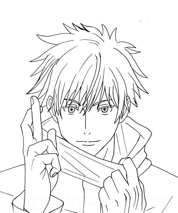 Awesome Gojo Satoru coloring page ...