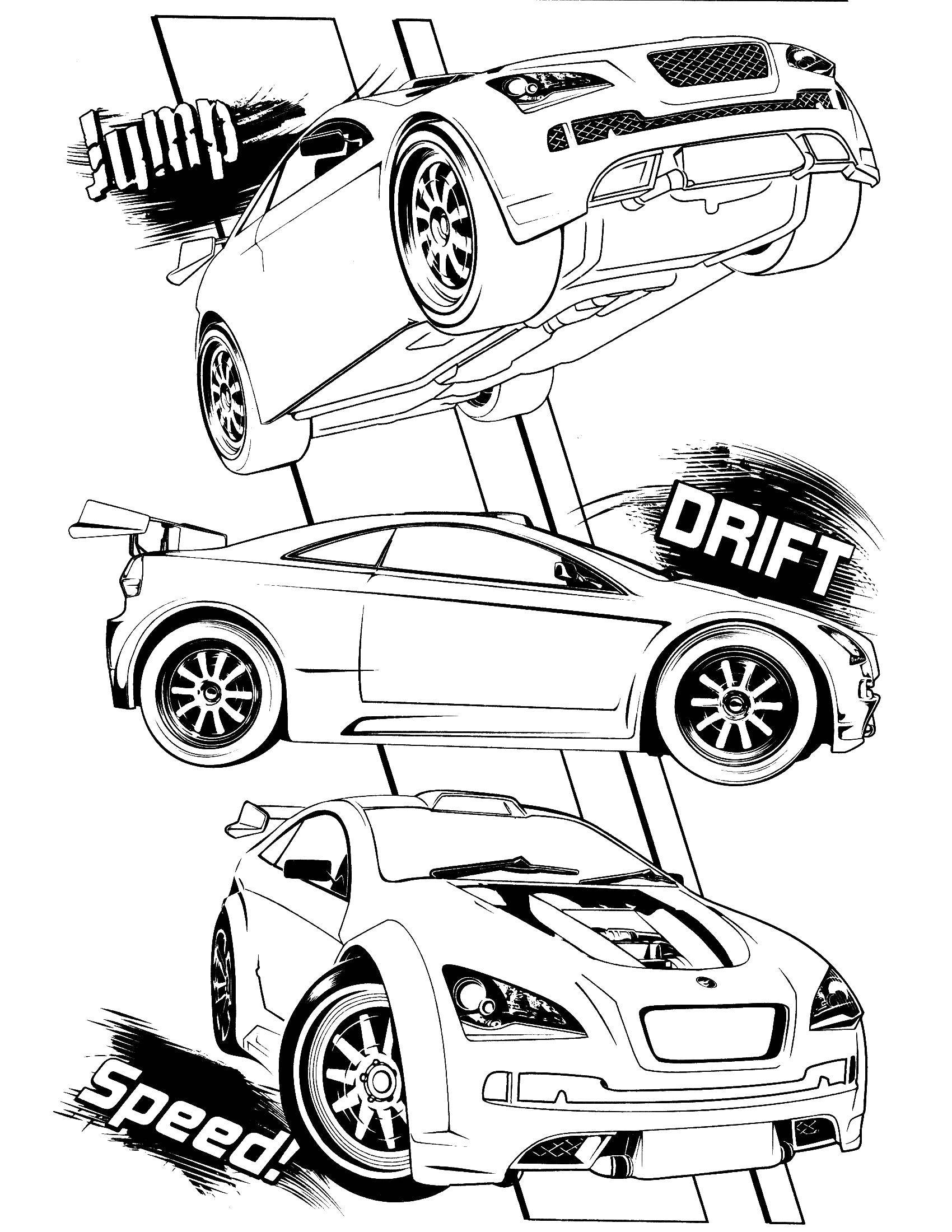 Cars and drift coloring ...