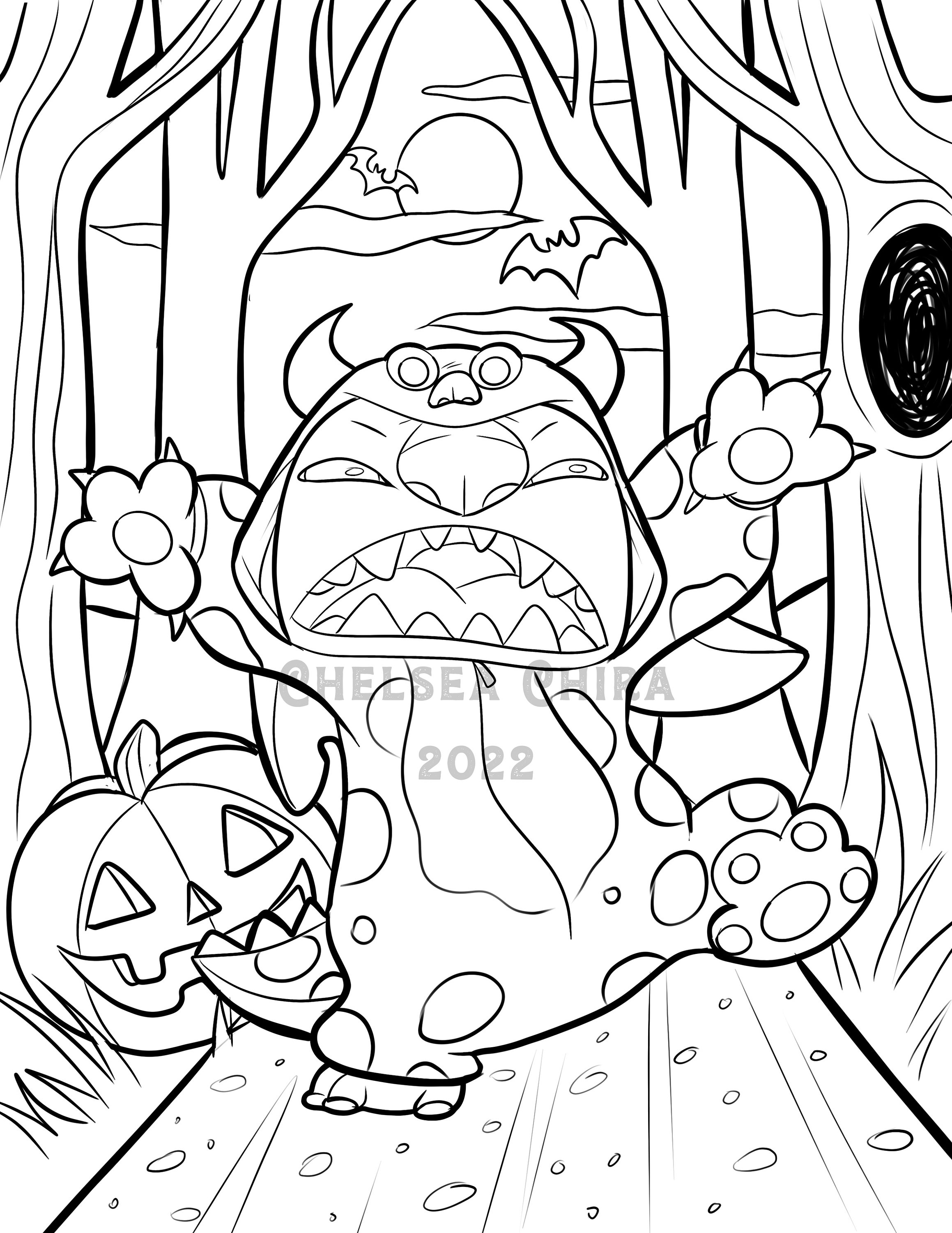 Halloween Stitch Coloring Sheet - Etsy