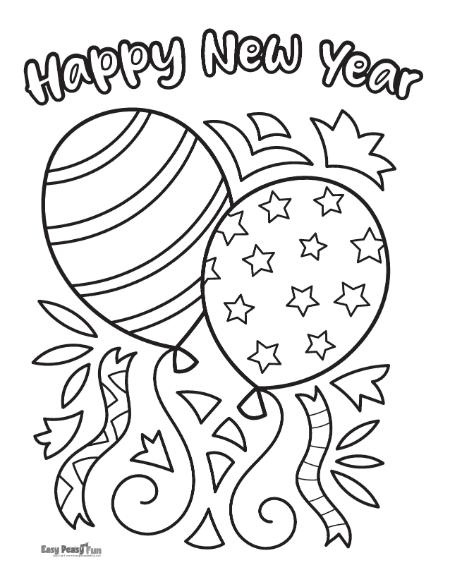 Happy New Year Coloring Pages (2024 ...