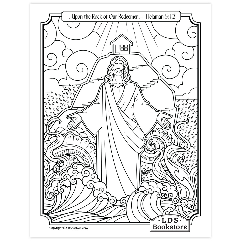 Upon the Rock of Our Redeemer Coloring Page - Printable