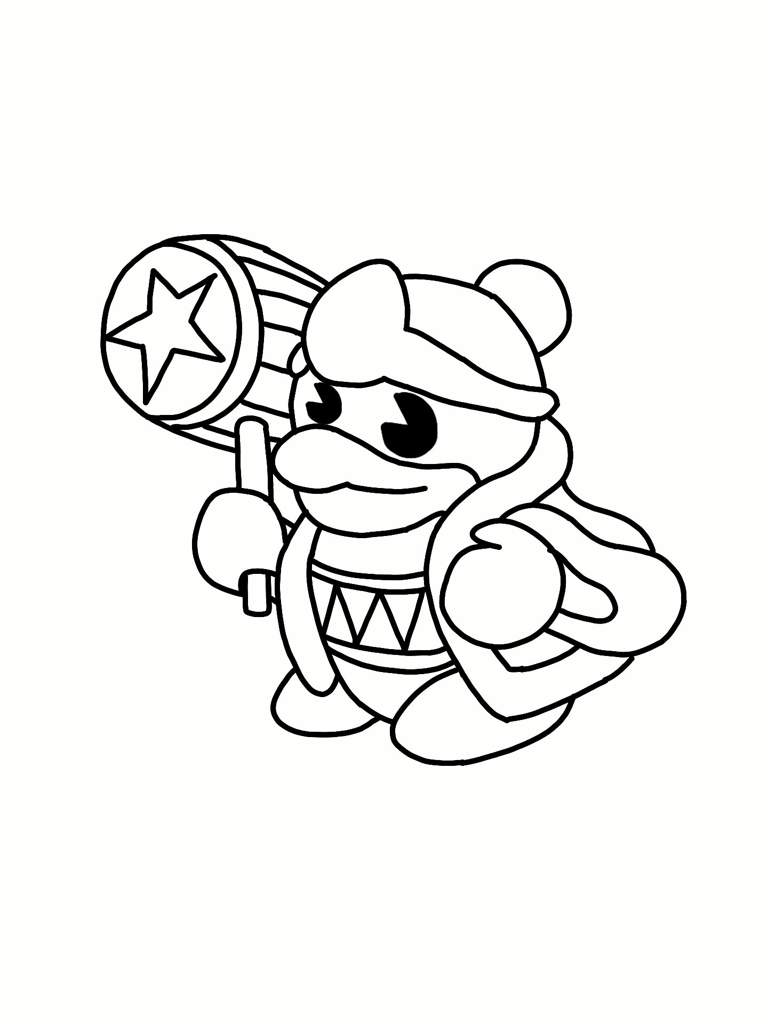 King Dedede in a 1930s cartoon style | Kirby Amino