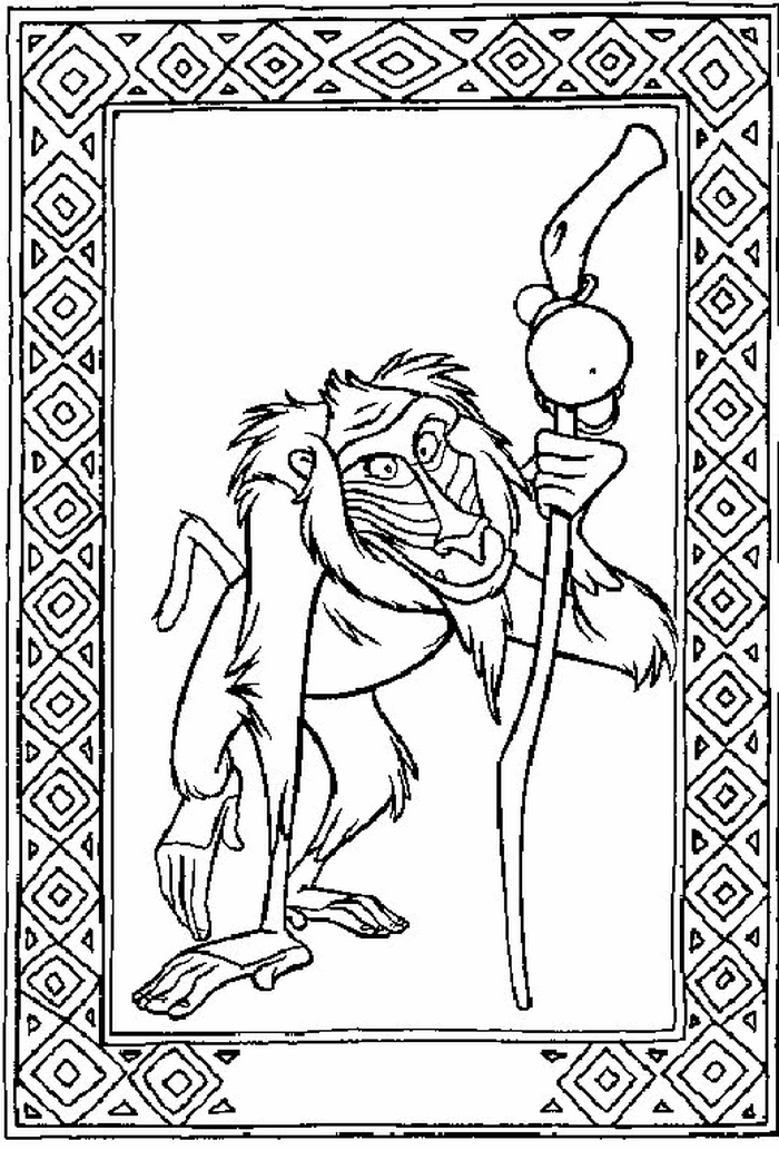 Kids-n-fun.com | Coloring page Lion King Rafiki