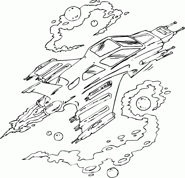 Space Ship Coloring (page 2) - Pics about space