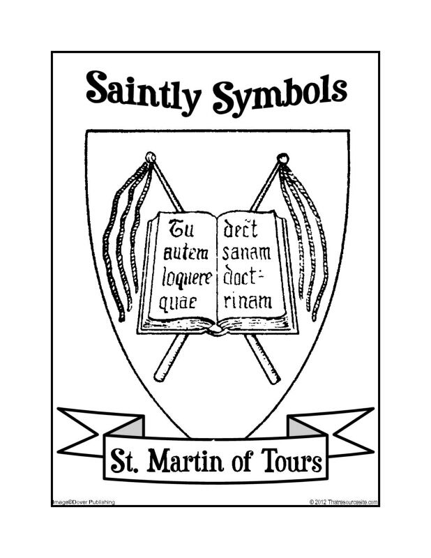 Saintly Symbols of St. Martin of Tours Coloring Sheet | That ...