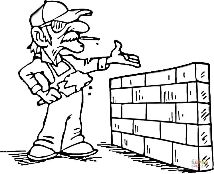 Bricks coloring page