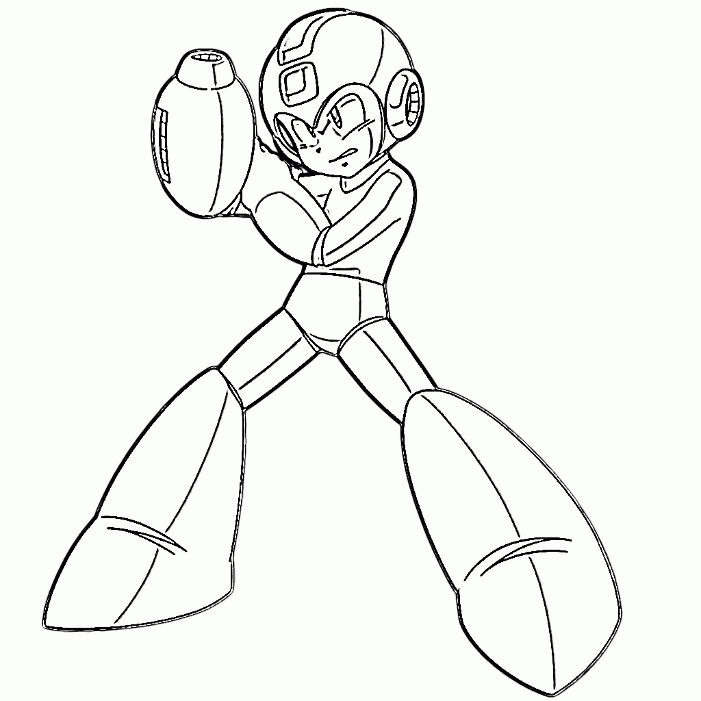 Mega Man Coloring Page - Coloring Pages for Kids and for Adults