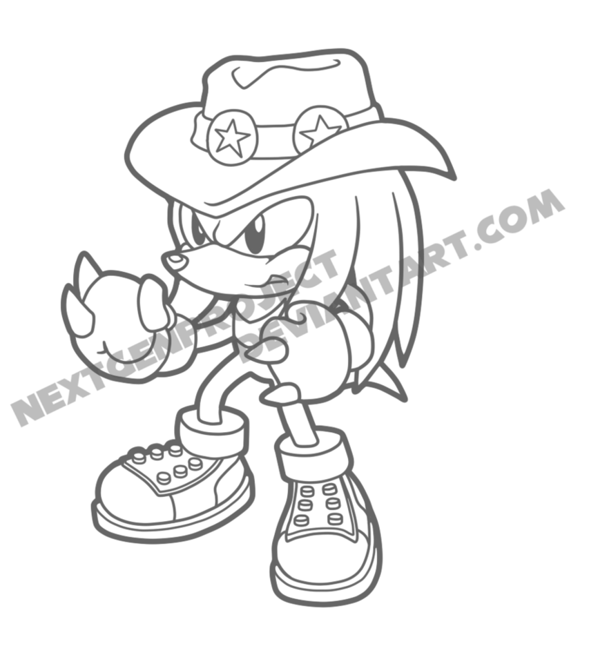 Sonic The Hedgehog Knuckles Coloring Pages - HiColoringPages