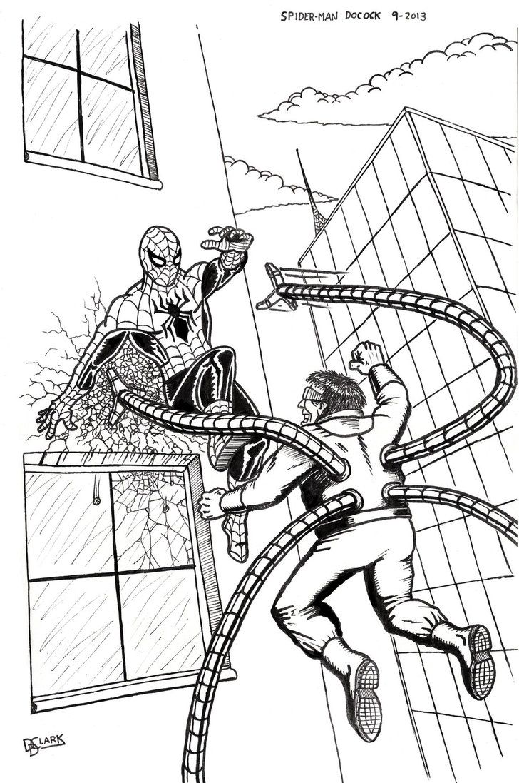 spider-man vs doctor octopus inks by delaneyclark on DeviantArt