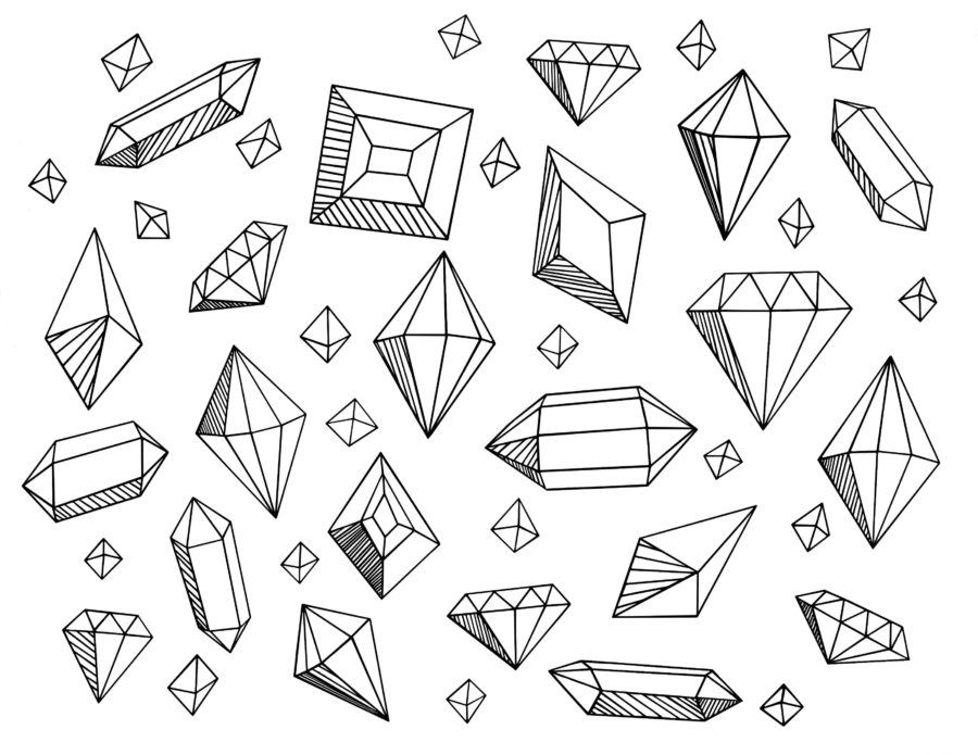 Crystal Coloring Pages