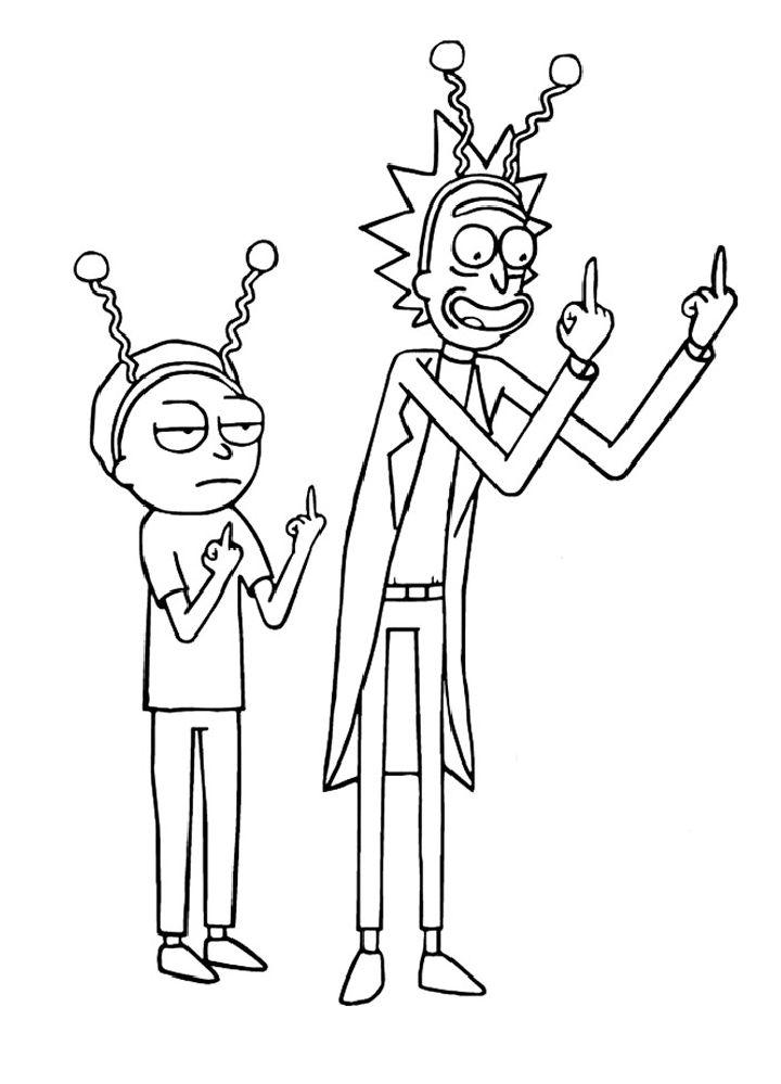 15 Free Rick and Morty Coloring Pages ...