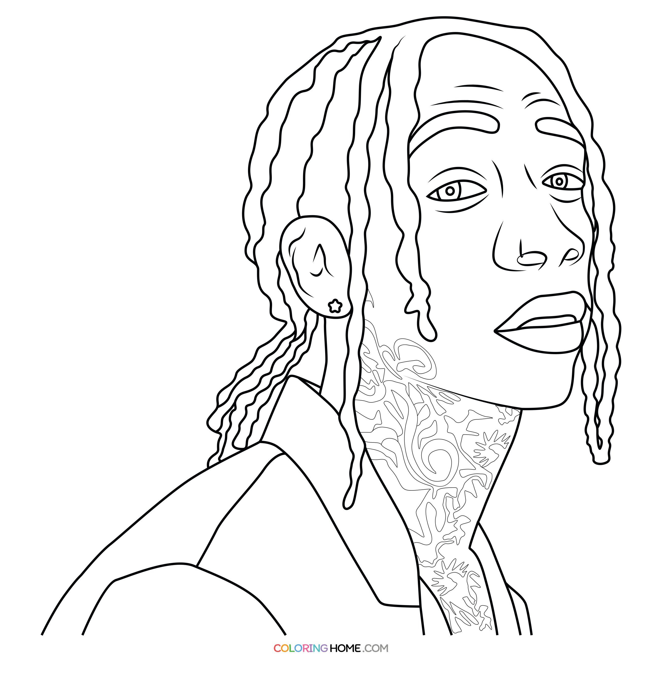 Wiz Khalifa coloring page