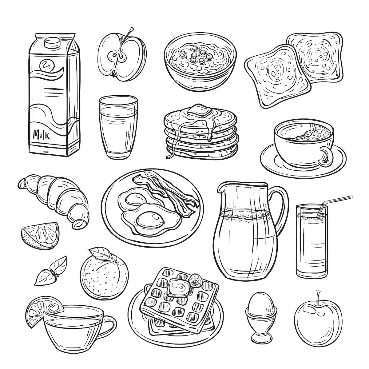 Food Coloring Pages: 20 Free Printable ...