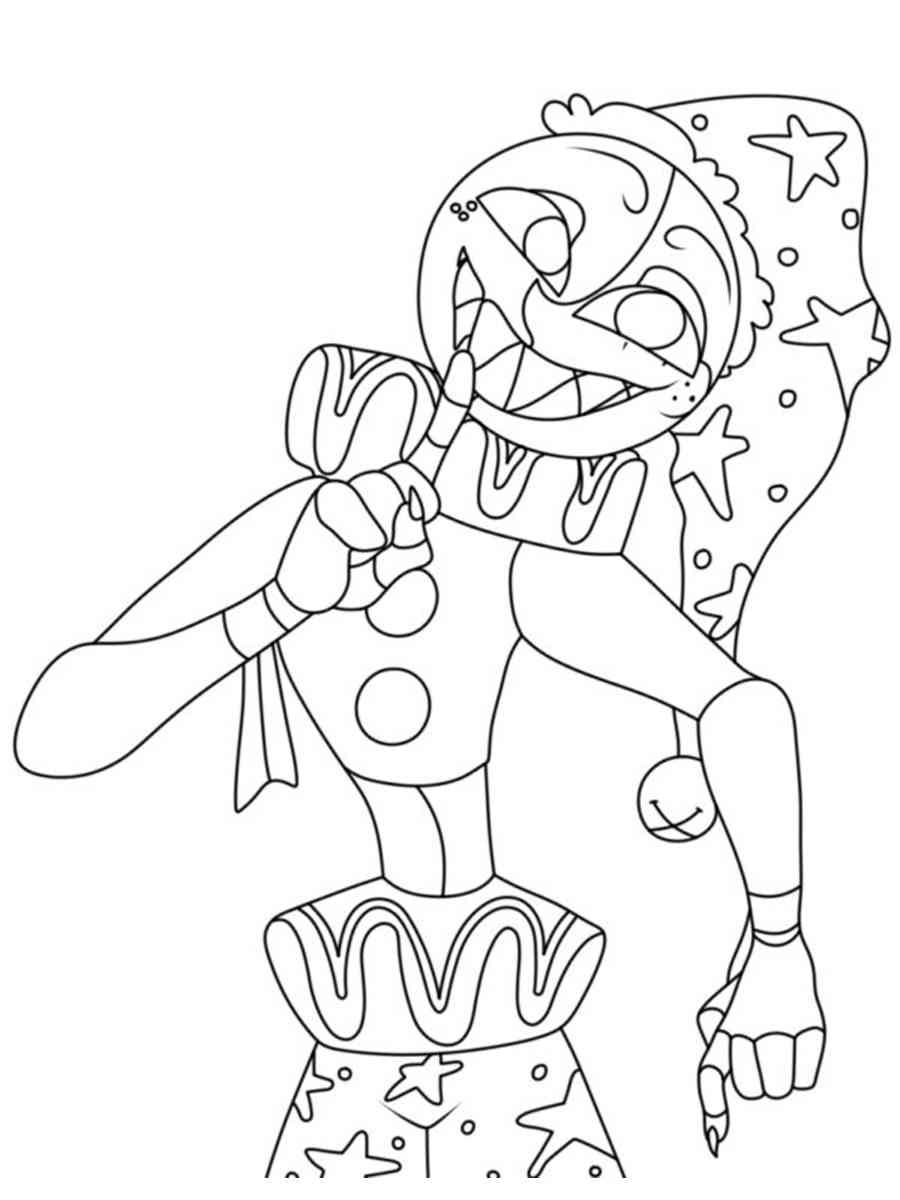 Moondrop Fnaf coloring pages