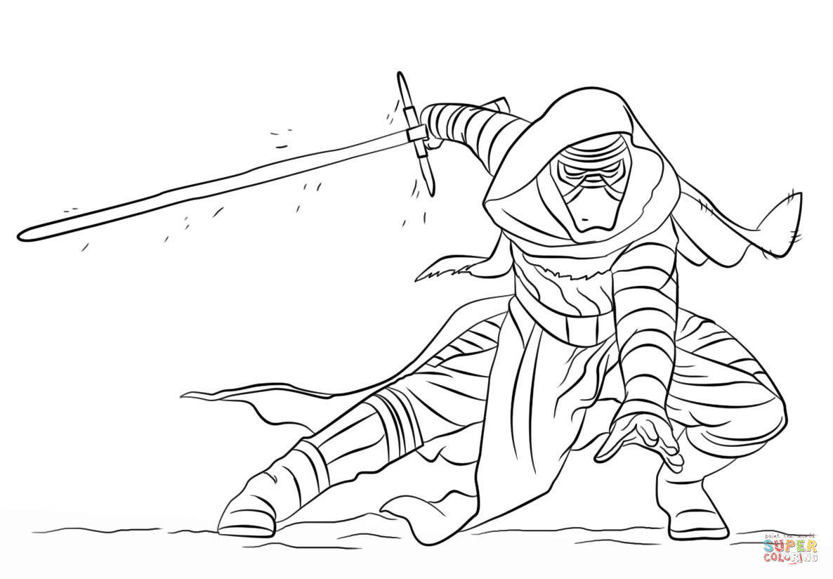 Kylo Ren Coloring page | Free Printable Coloring Pages | Pokemon coloring  pages, Coloring pages, Cartoon coloring pages