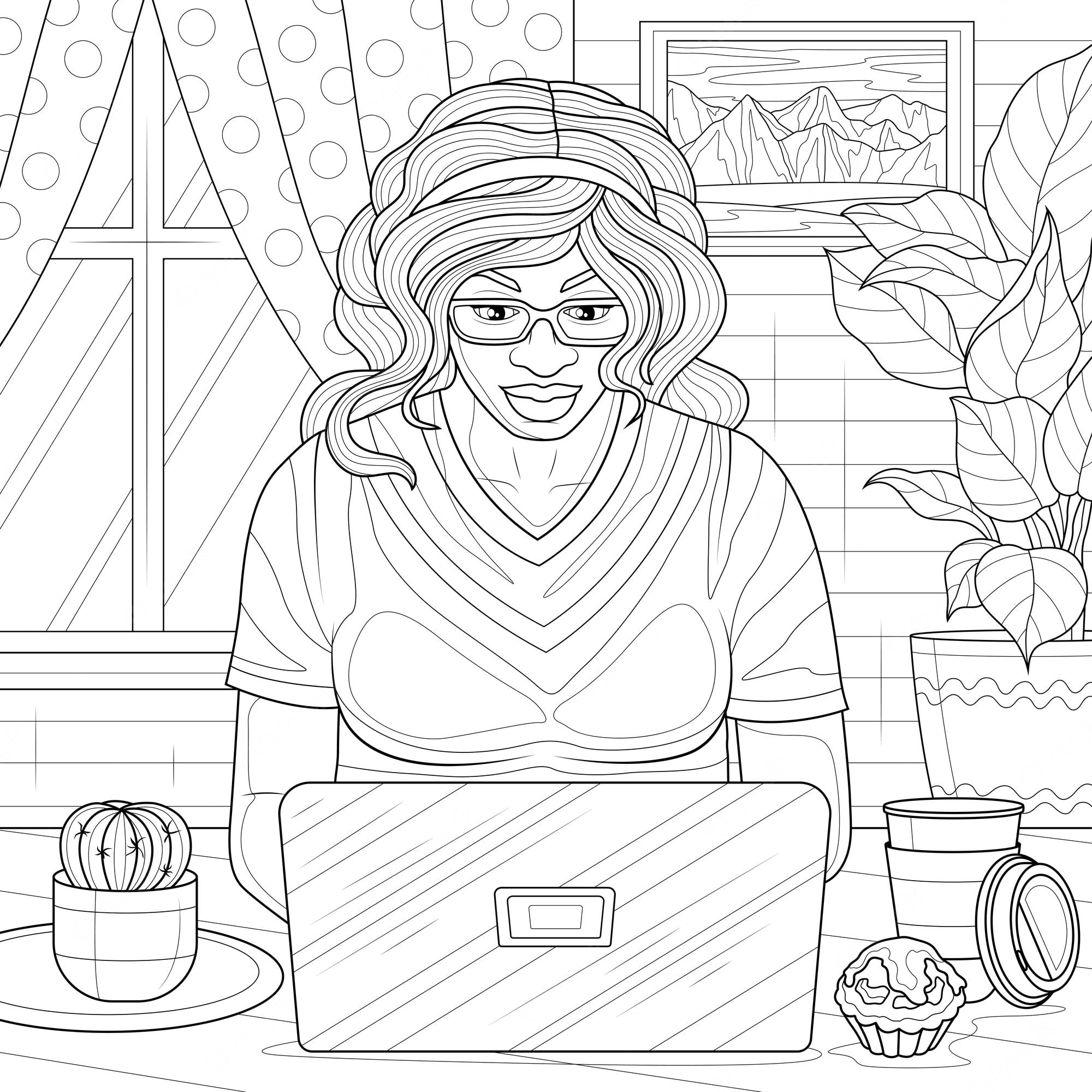 Coloring pages adults online Vectors & Illustrations for Free Download |  Freepik