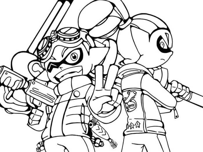 Printable Splatoon Coloring Pages PDF - Coloringfolder.com | Coloring pages  for kids, Coloring pages, Pokemon coloring pages