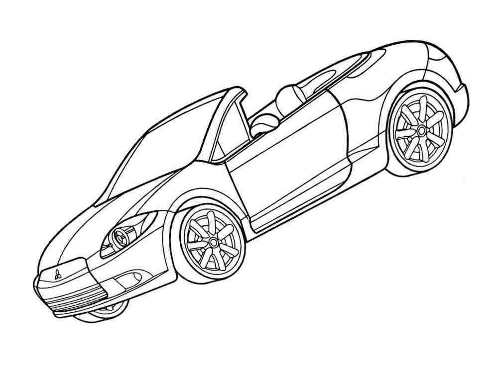 Convertible Car coloring pages. Free Printable Convertible Car coloring  pages.