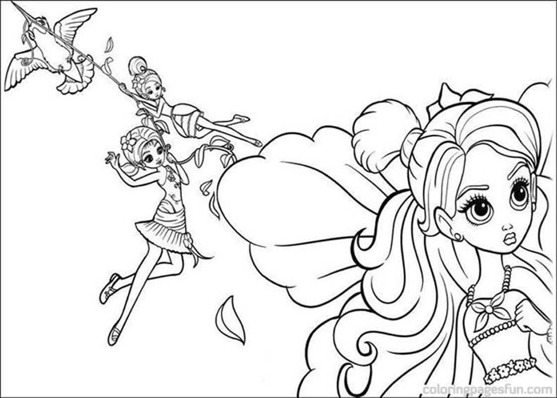 Barbie Thumbelina Coloring Pages Games - Coloring