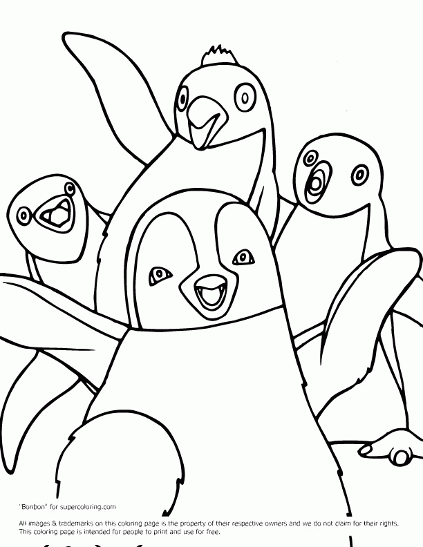 Happy Feet Coloring Page