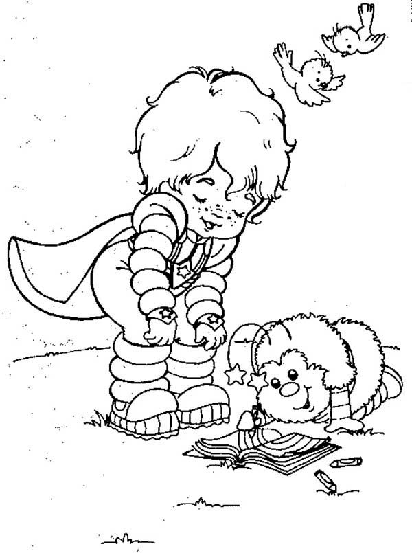 Red Butler Read a Book with Twink in Rainbow Brite Coloring Page ...